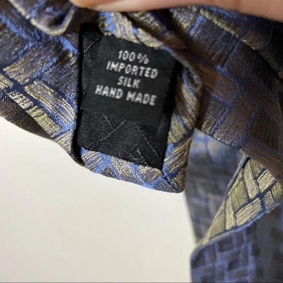 100% SILK NECK TIES LOT OF 3 W/HANGER MIX BRAND STAFFORD JAY JACOBS KENNETH COLE - Picture 5 of 11